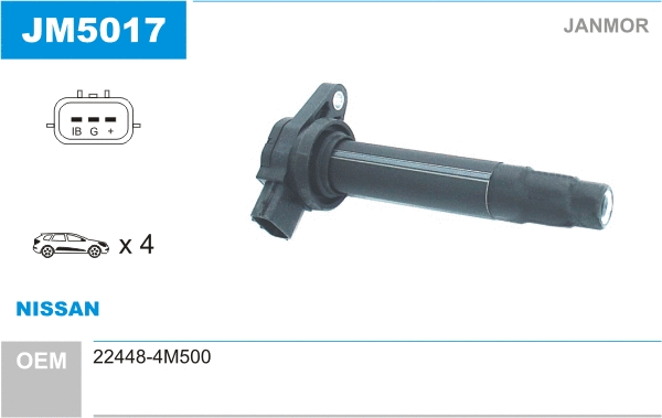 Bobine d'allumage JANMOR JM5017