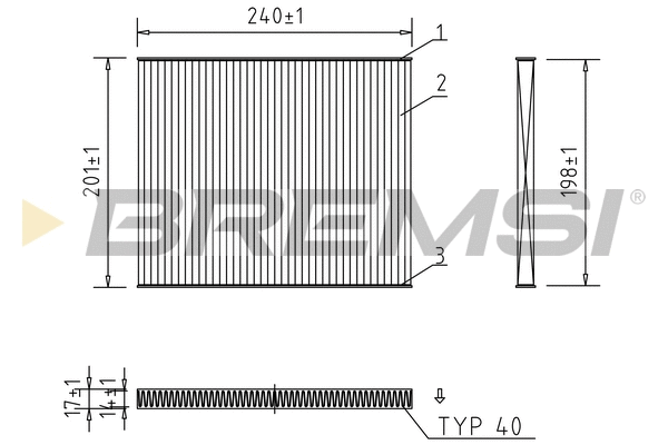 Filtre, air de l'habitacle BREMSI FC0975