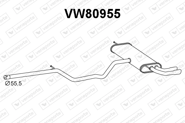 Silencieux arrière VENEPORTE VW80955