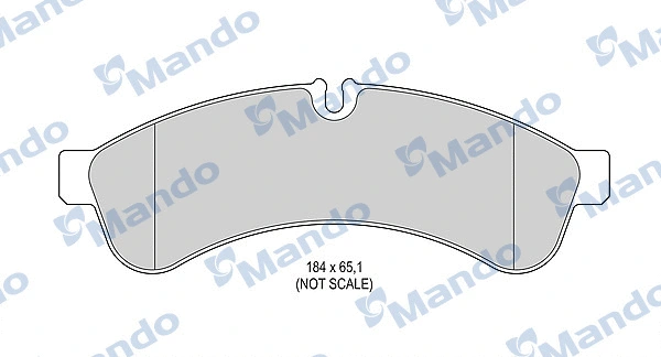 Kit de plaquettes de frein, frein à disque MANDO MBF015967