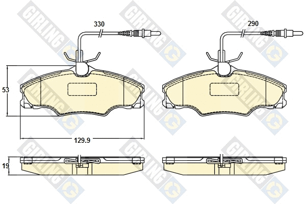 Kit de plaquettes de frein, frein à disque GIRLING 6120641