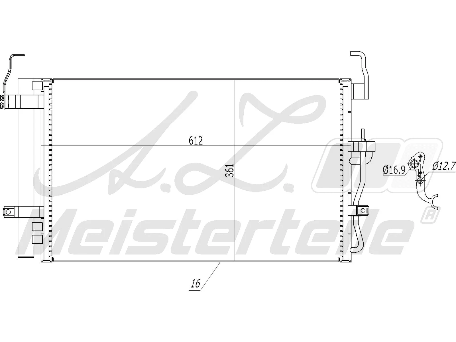 Condenseur, climatisation A.Z. Meisterteile AZMT-45-030-1125