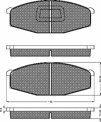 Kit de plaquettes de frein, frein à disque BSF 10262