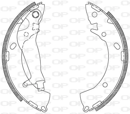 Jeu de mâchoires de frein OPEN PARTS BSA2113.00