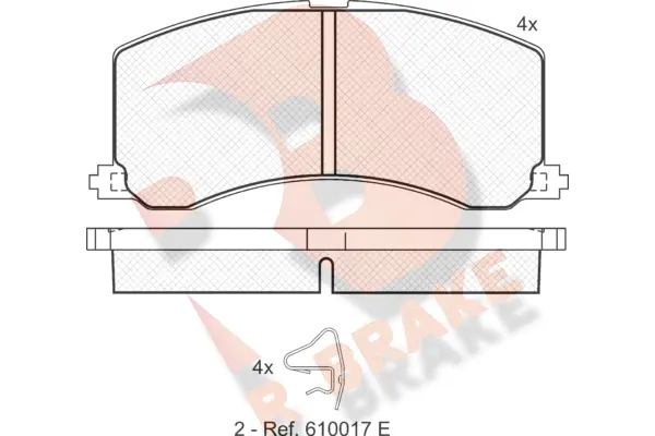 Kit de plaquettes de frein, frein à disque R BRAKE RB1116