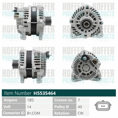 Alternateur HOFFER H5535464