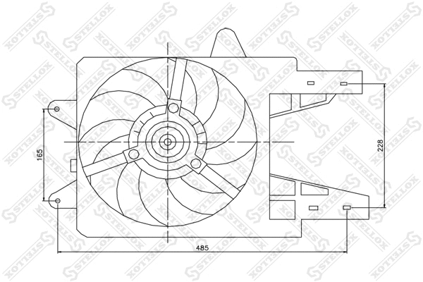 Ventilateur, refroidissement du moteur STELLOX 29-99295-SX