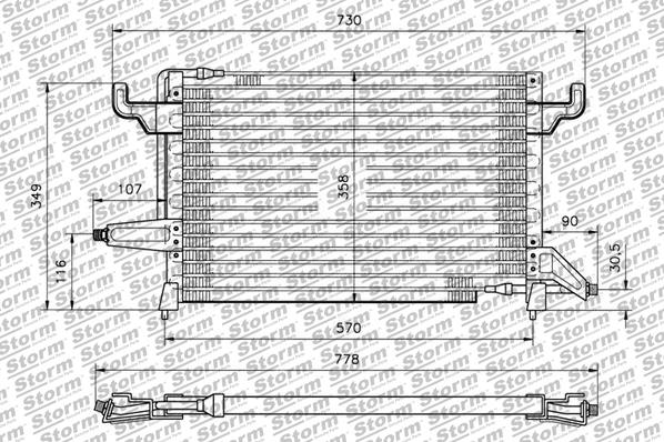 Condenseur, climatisation STORM QUALITY PARTS 77004