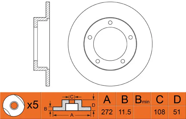 Disque de frein FIT FR0559