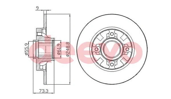 Disque de frein DEEVO BD22360