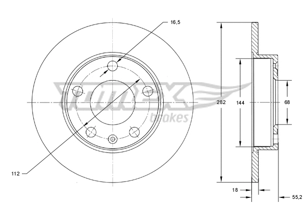 Disque de frein TOMEX Brakes TX 72-26
