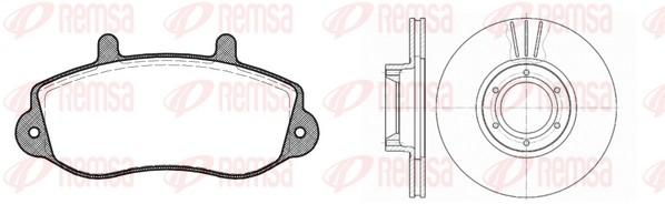 Kit de freins, frein à disques REMSA 8677.00