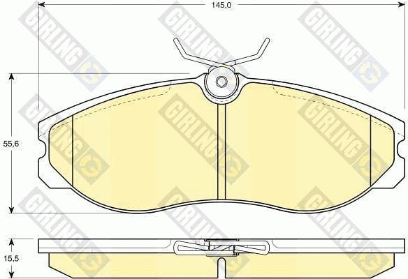 Kit de plaquettes de frein, frein à disque GIRLING 6111131