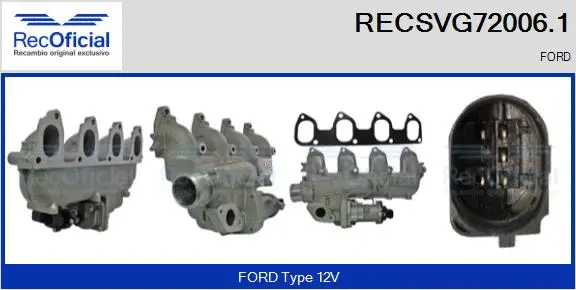 Vanne EGR RECOFICIAL RECSVG72006.1