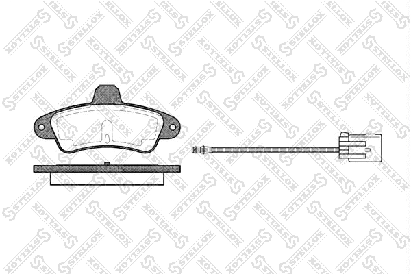 Kit de plaquettes de frein, frein à disque STELLOX 444 002-SX