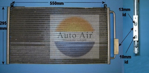 Condenseur, climatisation AUTO AIR GLOUCESTER 16-9910