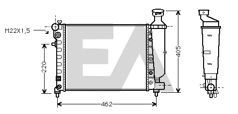 Radiateur, refroidissement du moteur EACLIMA 31R55062