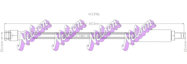 Flexible de frein KAWE H3396