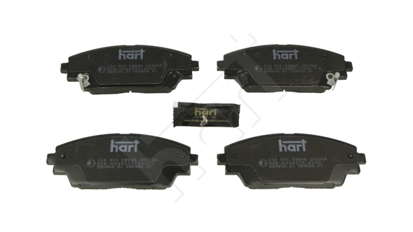 Kit de plaquettes de frein, frein à disque HART 256 945