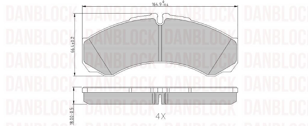 Kit de plaquettes de frein, frein à disque DANBLOCK DB 510897