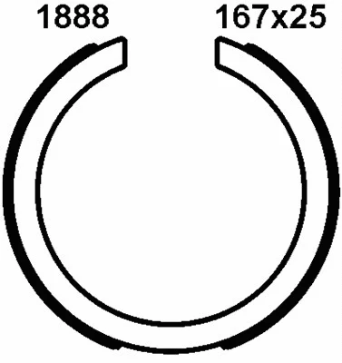 Jeu de mâchoires de frein, frein de stationnement BSF 01888