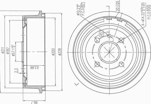Tambour de frein AP XENERGY X654002