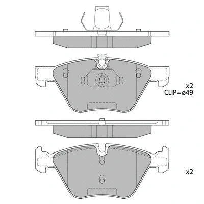 Kit de plaquettes de frein, frein à disque HAGEN GP2159