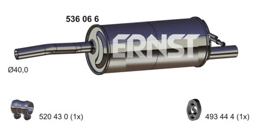 Silencieux arrière ERNST 536066