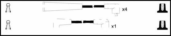 Kit de câbles d'allumage LEMARK HOES628