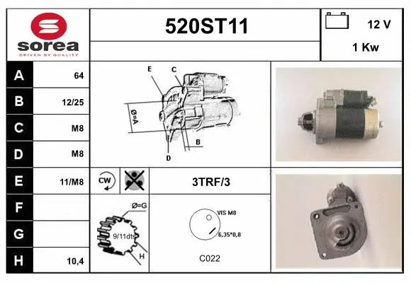 Démarreur STARTCAR 520ST11