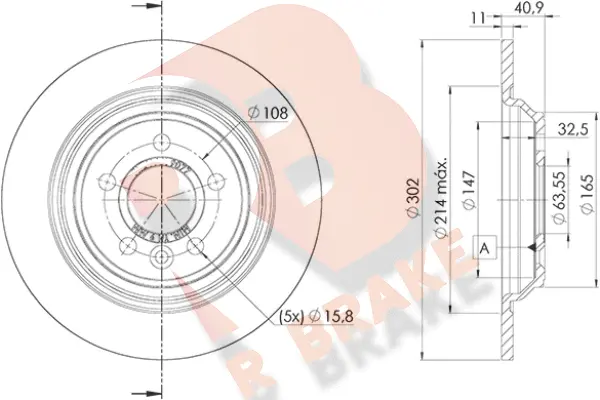 Disque de frein R BRAKE 78RBD29077