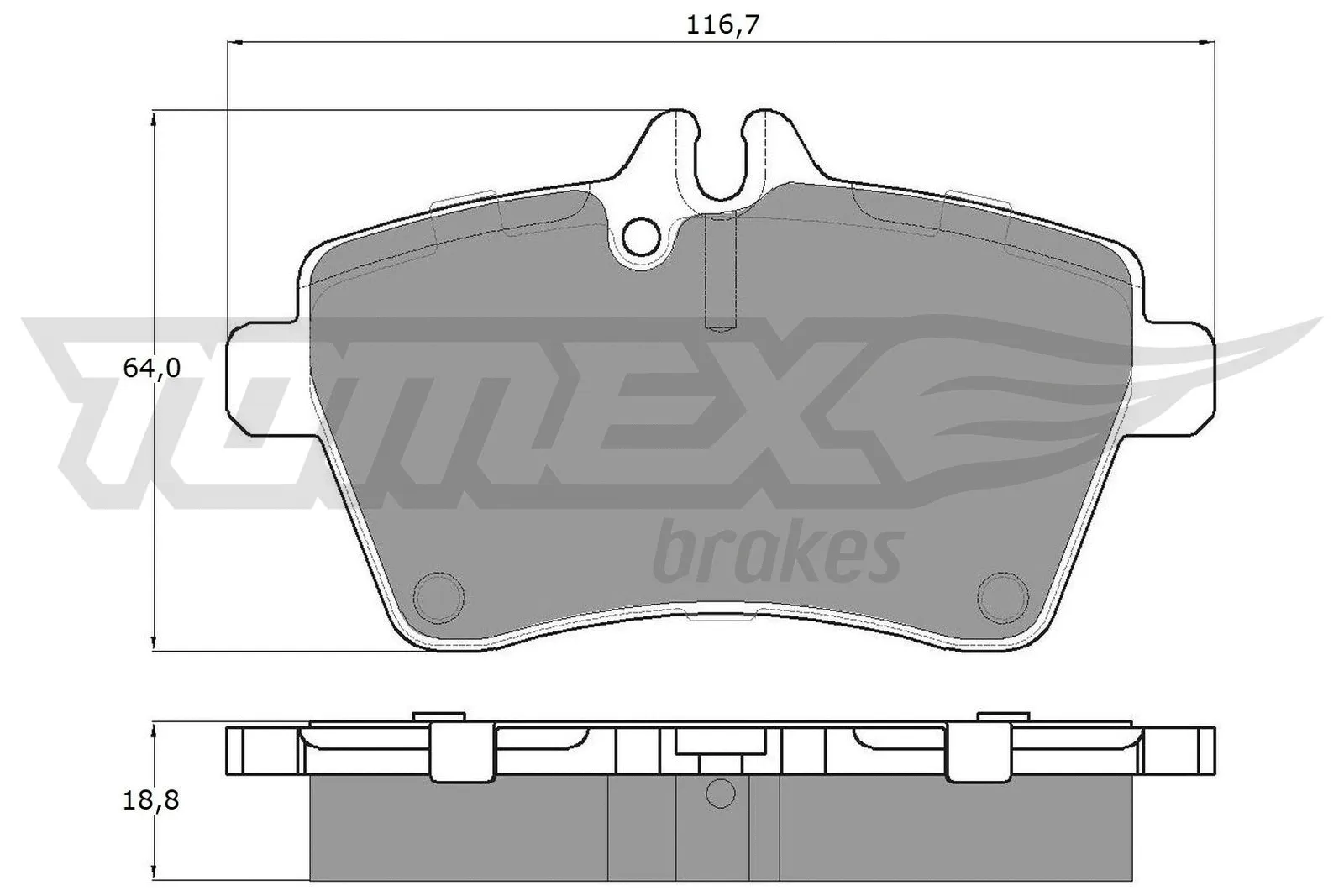 Kit de plaquettes de frein, frein à disque TOMEX Brakes TX 14-56
