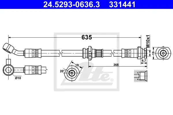 Flexible de frein ATE-APAC 24.5293-0636.3