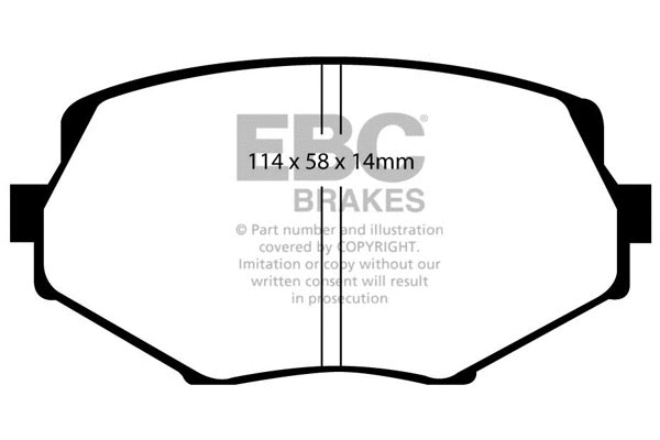 Kit de plaquettes de frein, frein à disque EBC Brakes DP21002