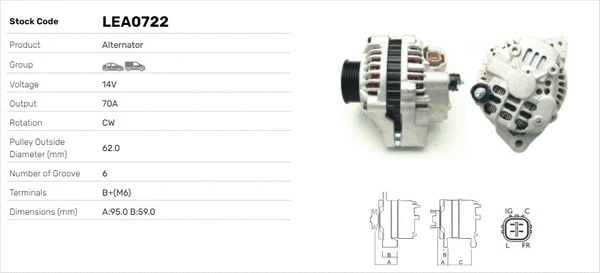 Alternateur LUSA LEA0722