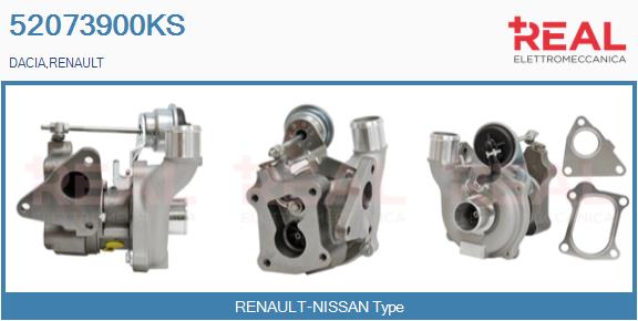 Turbocompresseur, suralimentation REAL 52073900KS