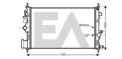 Radiateur, refroidissement du moteur EACLIMA 31R54123