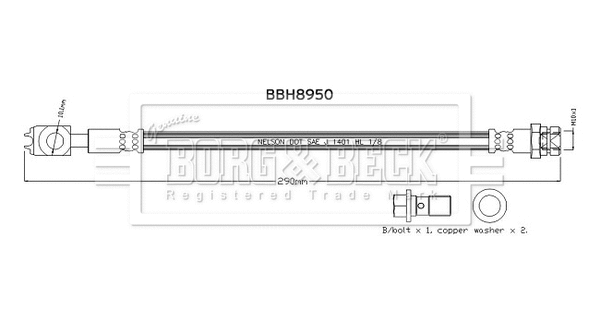 Flexible de frein BORG & BECK BBH8950