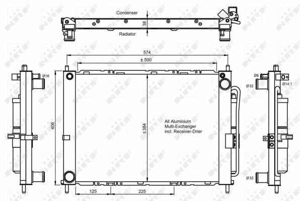 Condenseur, climatisation NRF 350068