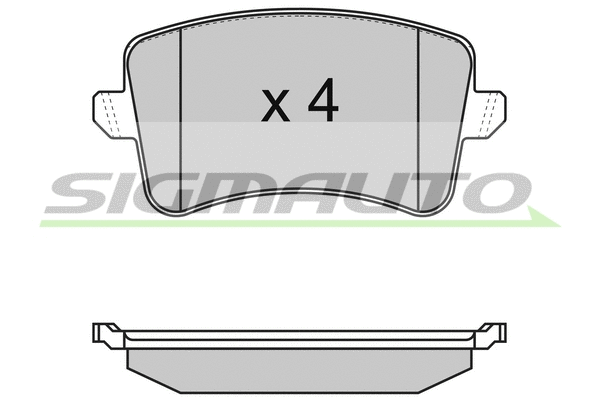Kit de plaquettes de frein, frein à disque SIGMAUTO SPB349
