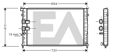 Radiateur, refroidissement du moteur EACLIMA 31R55036