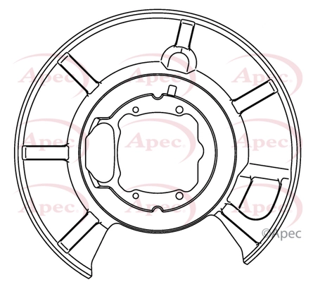 Déflecteur, disque de frein APEC ASG1024