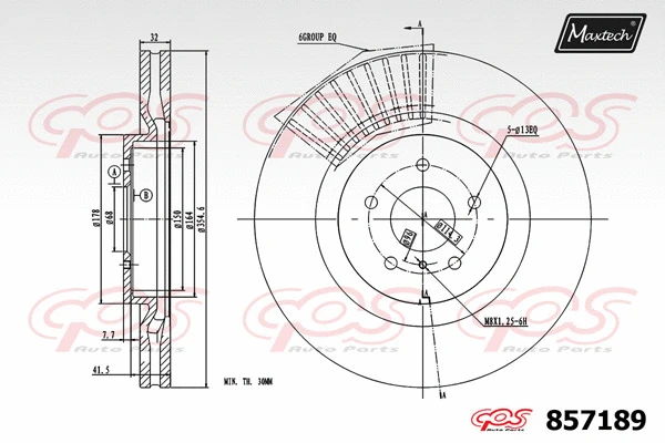 Disque de frein MAXTECH 857189