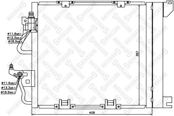 Condenseur, climatisation STELLOX 10-45195-SX