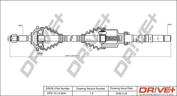 Arbre de transmission Dr!ve+ DP2110.10.0541