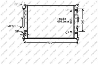 Radiateur, refroidissement du moteur PRASCO AD017R009