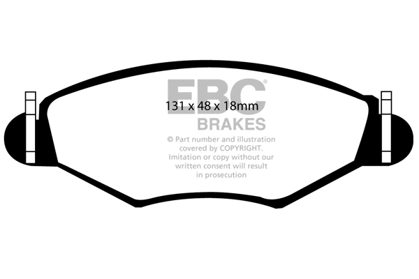 Kit de plaquettes de frein, frein à disque EBC Brakes DP21366