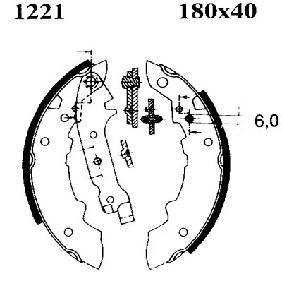 Jeu de mâchoires de frein BSF 01221