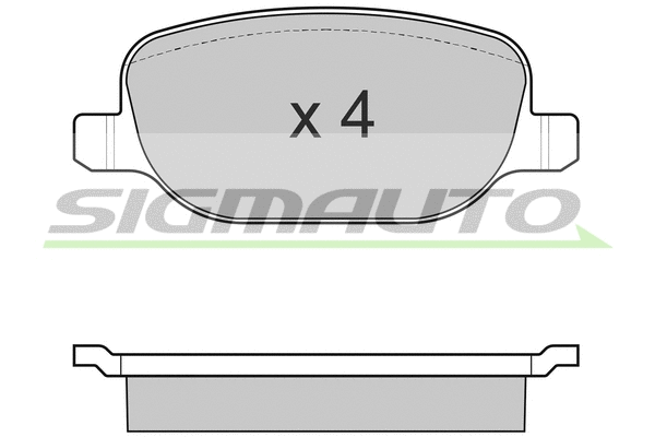 Kit de plaquettes de frein, frein à disque SIGMAUTO SPB024