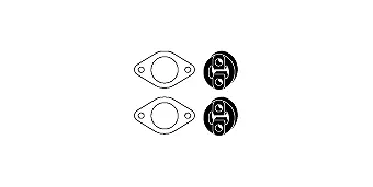 Kit d'assemblage, tuyau d'échappement HJS 82 45 9000